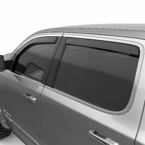 DISCONTINUED - EGR In-channel window visors front & rear set matte black Extended Cab 19-22 Ram 1500