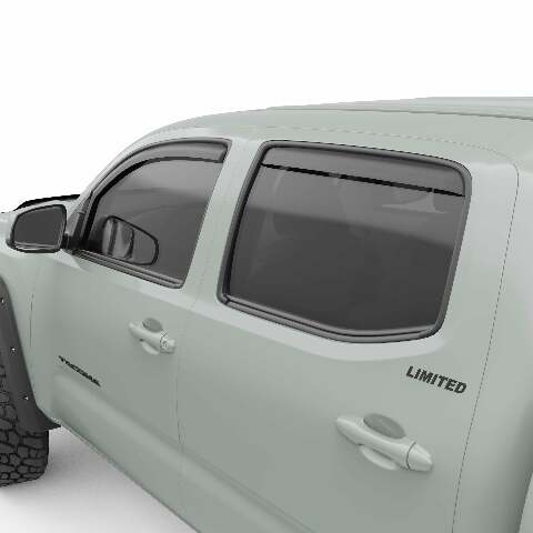 DISCONTINUED - EGR in-channel window visors front & rear set matte black Crew Cab 16-22 Toyota Tacoma