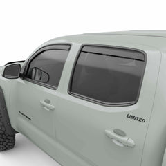 EGR in-channel window visors front & rear set matte black Crew Cab 16-22 Toyota Tacoma