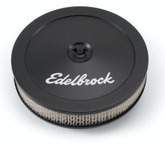 Edelbrock 1203 Pro-Flo Black 10 Round Air Cleaner with 2 Paper Element