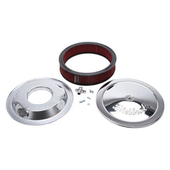 Edelbrock 1206 Pro-Flo Chrome 14 Round Air Cleaner with 3 Cotton Element