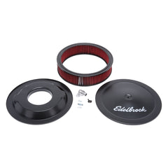 Edelbrock 1225 Pro-Flo Black 14 Round Air Cleaner with 3 Cotton Element (Deep Flange)