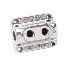Edelbrock 12801 POLISHED FUEL BLOCK DUAL CARB