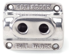Edelbrock 12801 POLISHED FUEL BLOCK DUAL CARB