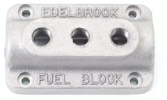 Edelbrock 1285 FUEL BLOCK TRIPLE AS CAST
