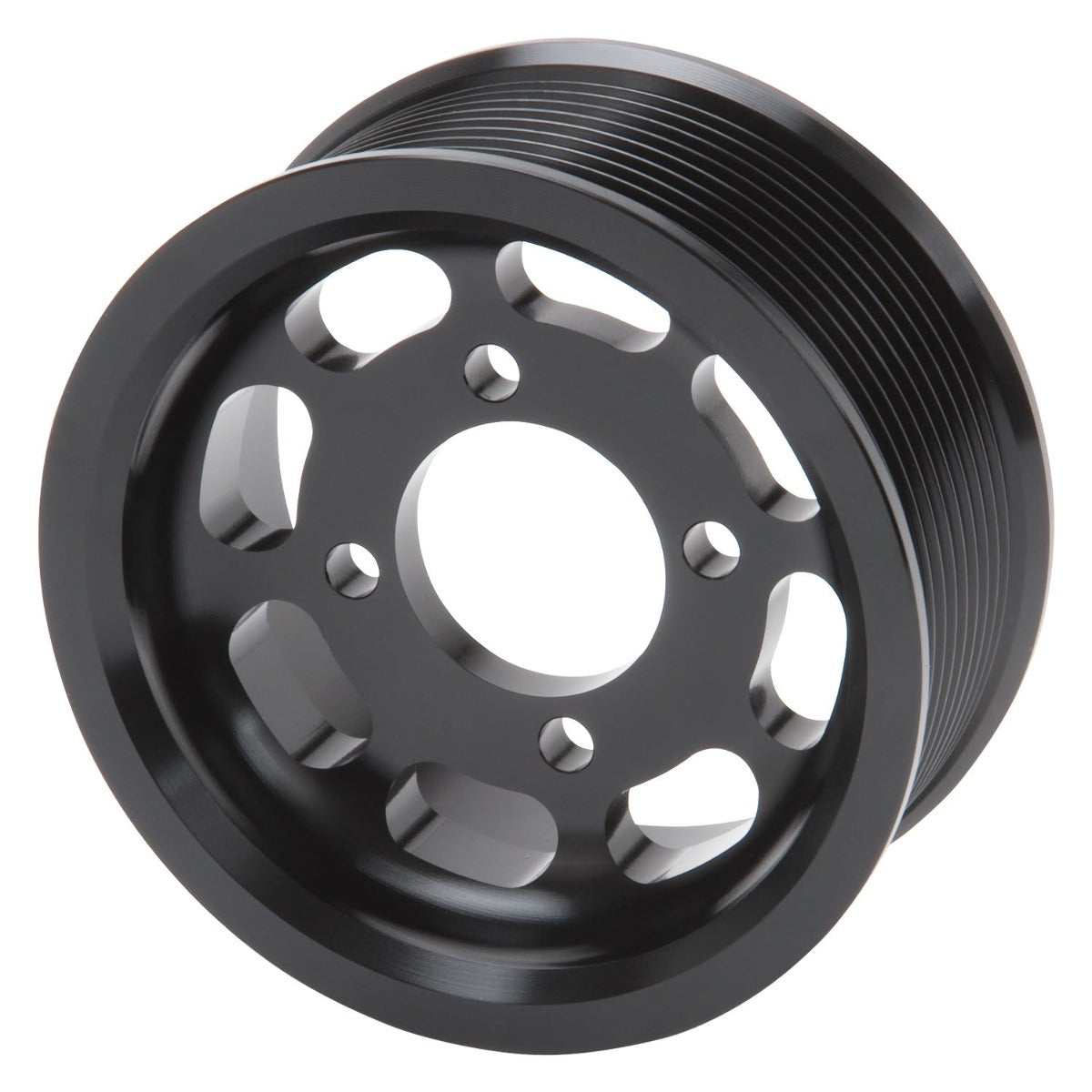Edelbrock 15847 PULLEY TVS 10 RIB 3.875 BLACK ANODIZED