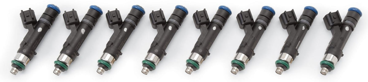 Edelbrock 15901 FUEL INJECTOR KIT 50 LB/HR LONG 60mm USCAR HIGH IMPEDANCE SET OF 8