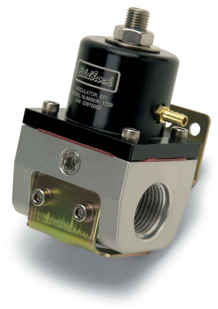 Edelbrock 1729 EFI Fuel Pressure Regulator -10 AN (180 GPH) in Black/Clear Finish