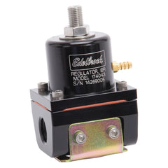 Edelbrock 174043 REGULATOR EFI FUEL PRESSURE -6 AN INLET/OUTLET BLACK/BLACK ANODIZED FINISH