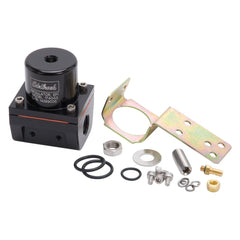Edelbrock 174043 REGULATOR EFI FUEL PRESSURE -6 AN INLET/OUTLET BLACK/BLACK ANODIZED FINISH