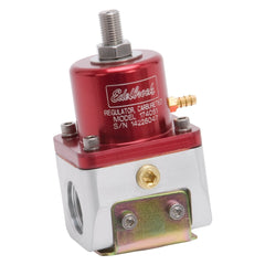 Edelbrock 174051 REGULATOR CARB FUEL PRESSURE -10AN INLET/OUTLET RED/CLEAR BODY ANODIZED FINISH
