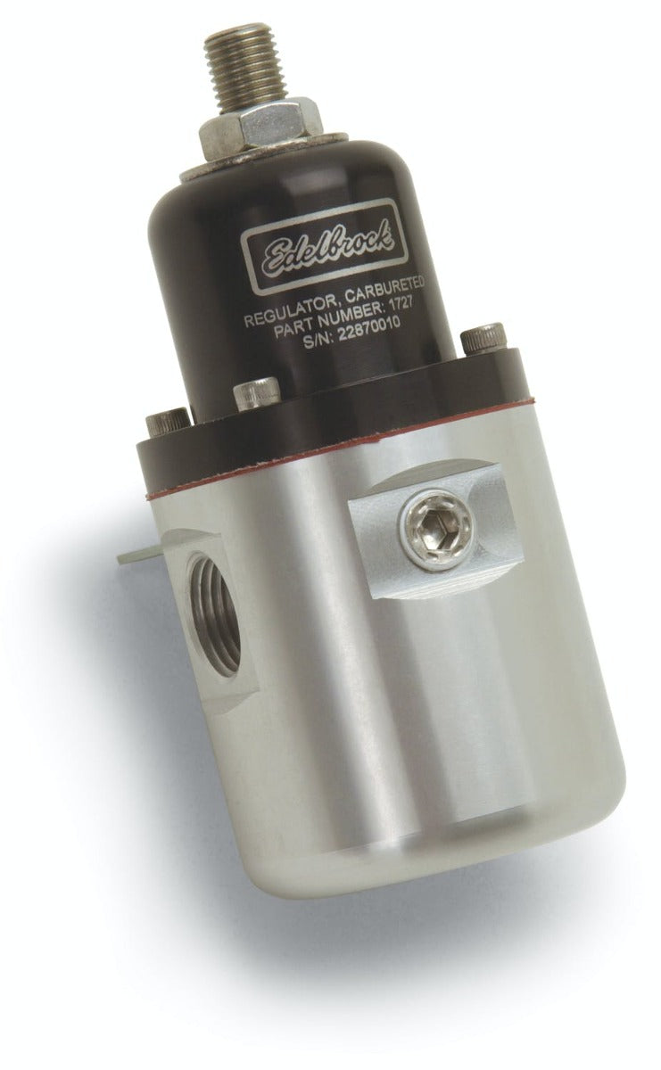 Edelbrock 174051 REGULATOR CARB FUEL PRESSURE -10AN INLET/OUTLET RED/CLEAR BODY ANODIZED FINISH