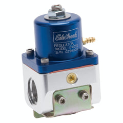 Edelbrock 174052 REGULATOR CARB FUEL PRESSURE -10 AN INLET/OUTLET BLUE/CLEAR BODY ANODIZED FINISH