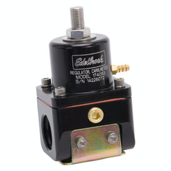 Edelbrock 174053 REGULATOR CARB FUEL PRESSURE -10 AN INLET/OUTLET BLACK/BLACK ANODIZED FINISH
