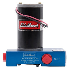 Edelbrock 182062 ELECTRIC FUEL PUMP CARBURATED APP 160 GPH EDELBROCK ENGRAVED BLUE ANODIZED