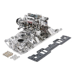 Edelbrock Single-Quad Manifold and carb Kit Small-Block Chevy with Vortec Heads PN. 20284