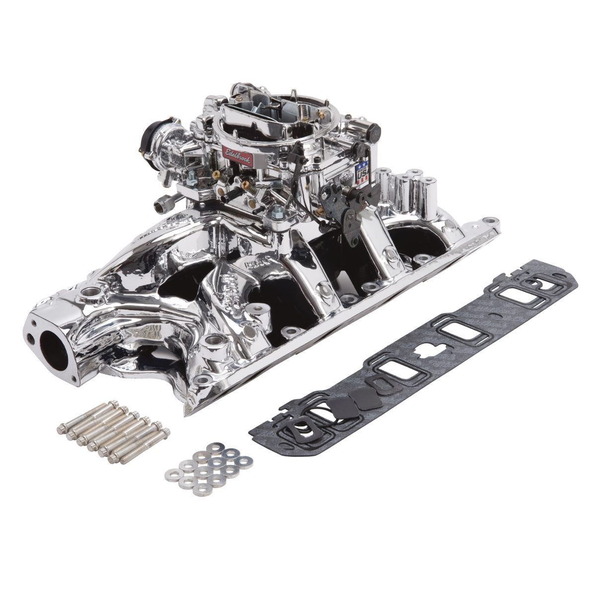 Edelbrock Single-Quad Manifold and carb Kit for Small-Block Ford 351-W PN. 20344