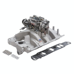 Edelbrock 2056 MANIFOLD and CARB KIT PERF RPM PONTIAC NATURAL FINISH
