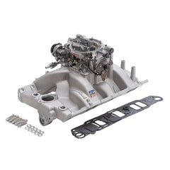 Edelbrock 2056 MANIFOLD and CARB KIT PERF RPM PONTIAC NATURAL FINISH