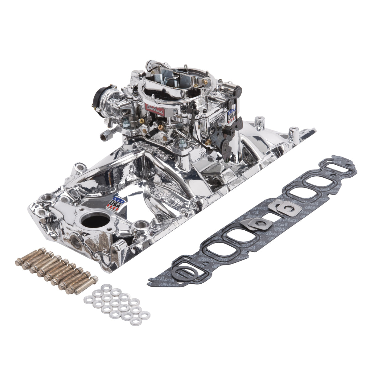 Edelbrock Single-Quad Manifold and carb Kit for Big-Block Chevy Oval Port PN. 20624