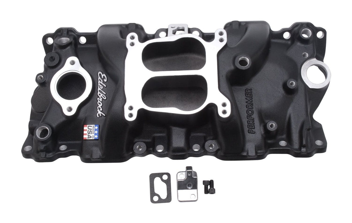 Edelbrock 21043 MANIFOLD, SBC 1987-95 NON-EGR BLACK