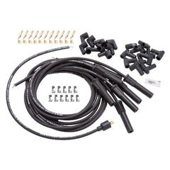 Edelbrock 22700 SPARK PLUG WIRE SET UNIVERSAL FLEX BOOTS 8.65mm BLACK WIRE (SET OF 9)