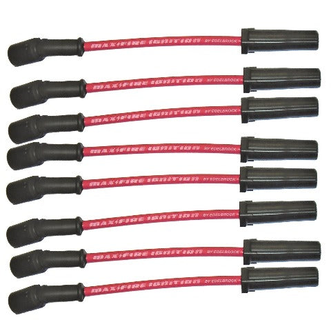 Edelbrock 22717 SPARK PLUG WIRE SET, GM LS ENGINES WITHOUT HEAT SHIELDS RED WIRE (SET OF 8)