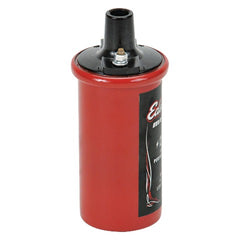 Edelbrock 22739 Universal 12V cannister-style w/primary resistance 1.4 ohms output of 42000V.