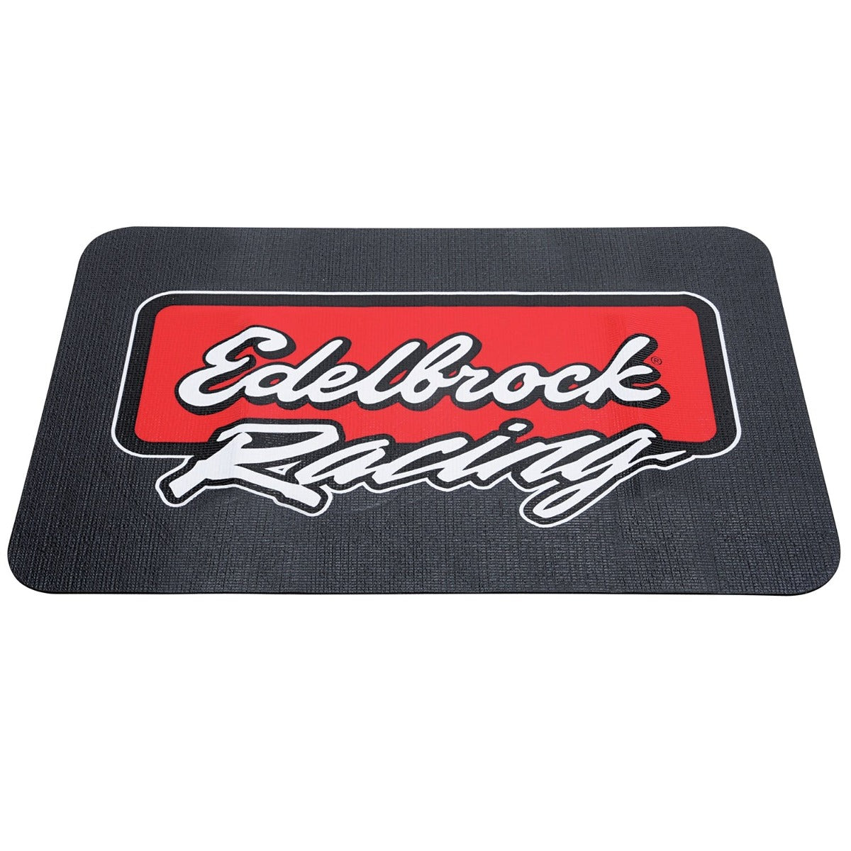 Edelbrock 2324 Racing Fender Cover PVC Foam Mat 2 color printed Edelbrock Racing logo