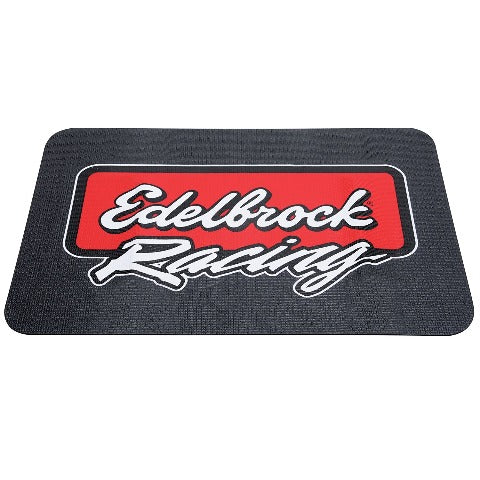 Edelbrock 2324 Racing Fender Cover PVC Foam Mat 2 color printed Edelbrock Racing logo
