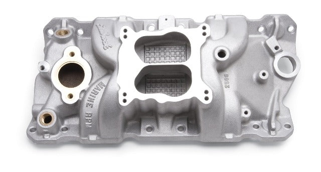 Edelbrock 2506 MANIFOLD SBC 23 DEG MARINE RPM 1987-95 W/BRASS