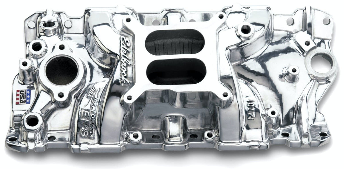 Edelbrock 27011 MANIFOLD, SBC PERFORMER EPS POLISHED
