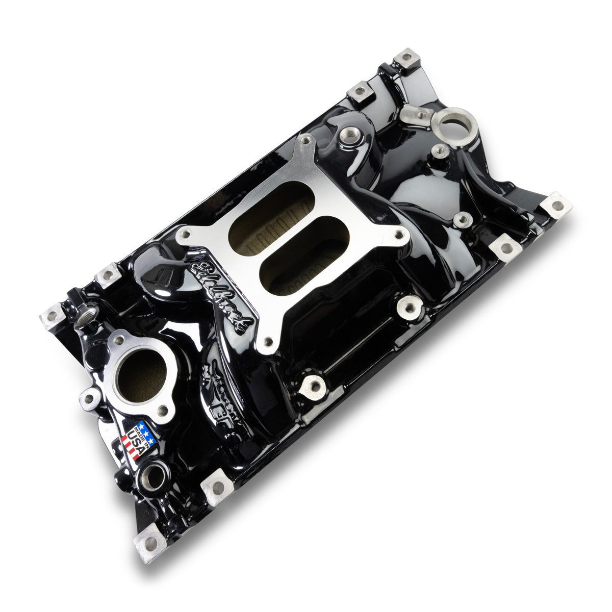 Edelbrock Perf EPS Manifold for Small-Block Chevy Vortec, Black Plasma Finish PN. 2716-BP