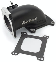 Edelbrock 38483 EFI INTAKE ELBOW LOW PROFILE 90MM TB 4150 FLANGE W/BLK MINI TEXTURE POWER COAT
