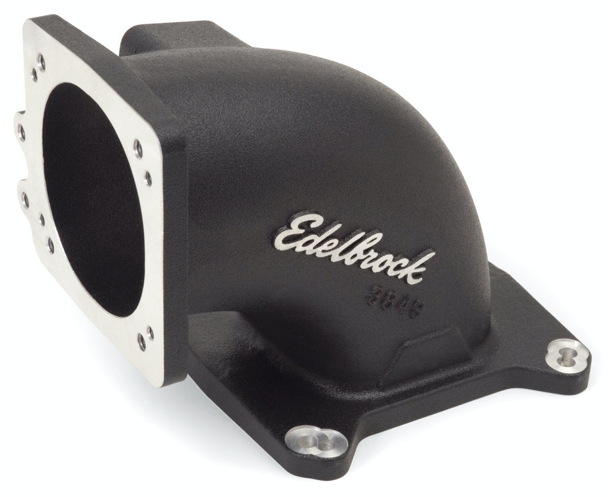 Edelbrock 38493 EFI INTAKE ELBOW VICTOR UNIVERSAL 95MM TB 4150 FLANGE TALL PROFILE W/BLK