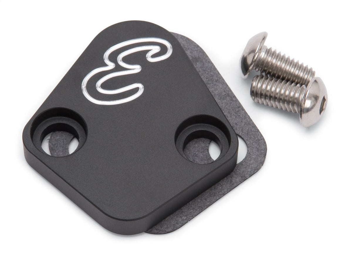 Edelbrock 4021 FUEL PUMP BLOCK OFF PLATE BBC BILLET ALUMINUM