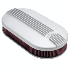 Edelbrock 41199 A/C LG OVAL CLASSIC FINNED DUAL CARB A/C AS-CAST