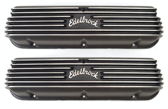 Edelbrock 41603 V/C CLASSIC FINNED ALUM SBF (221-351W) BLK TEXTURE POWDER COAT FINISH