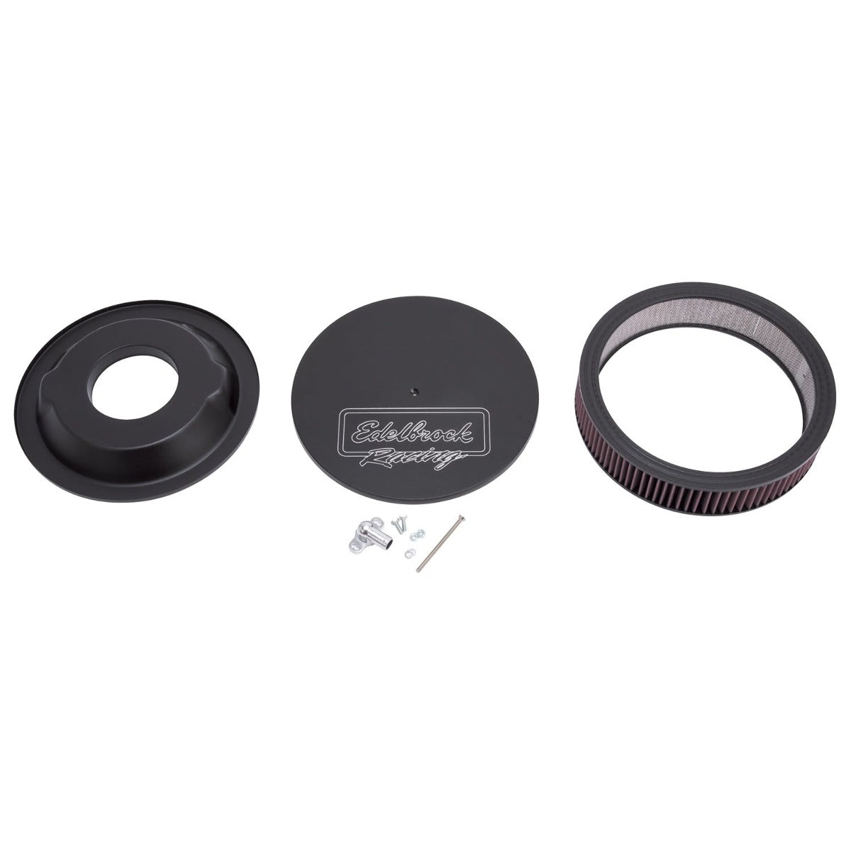 Edelbrock 41613 A/C VICTOR SERIES 14 ROUND SINGLE 4 BBL DIE CAST ALUM LID W/BLK POWDER COAT