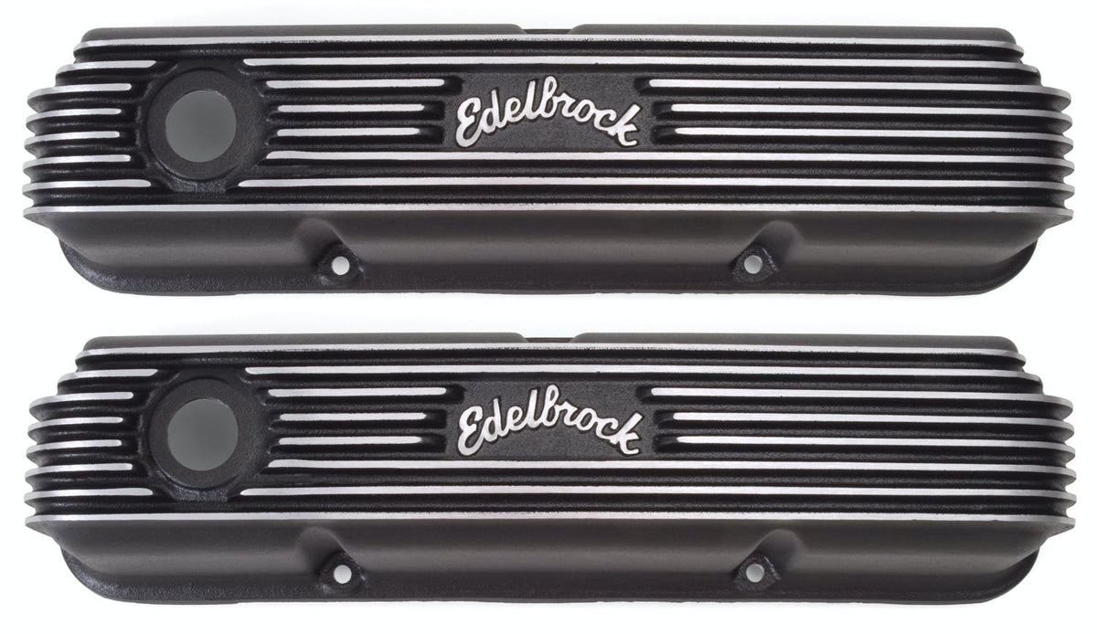 Edelbrock 41623 VC CLASSIC FINNED ALUM FORD FE BLK TEXTURE POWDER COAT FINISH