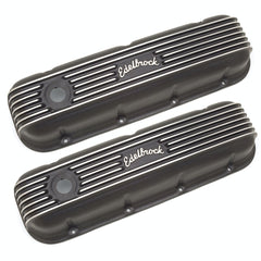 Edelbrock 41853 VC CLASSIC FINNED ALUM BBC BLK TEXTURE POWDER COAT FINISH