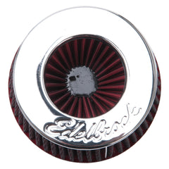 Edelbrock 43641 Pro-Flo Universal Red Medium Conical Air Filter with 3, 3.5, and 4 Inlet