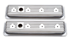 Edelbrock 4446 Signature Series Valve Covers for Chevrolet 262-400 87-95 Centerbolt