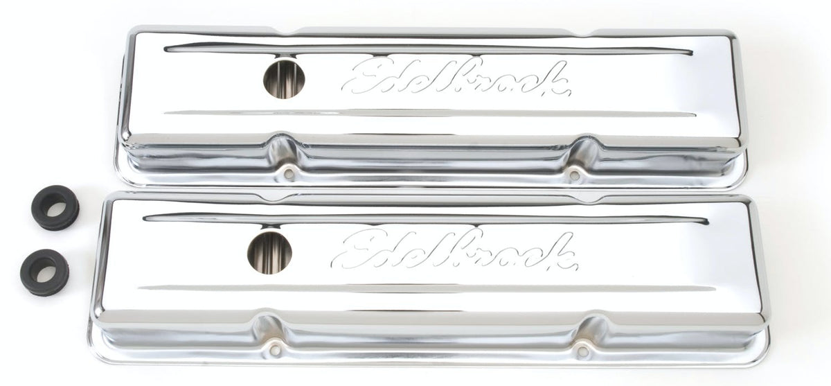 Edelbrock 4449 Signature Series Valve Covers for Chevrolet 262-400 59-86