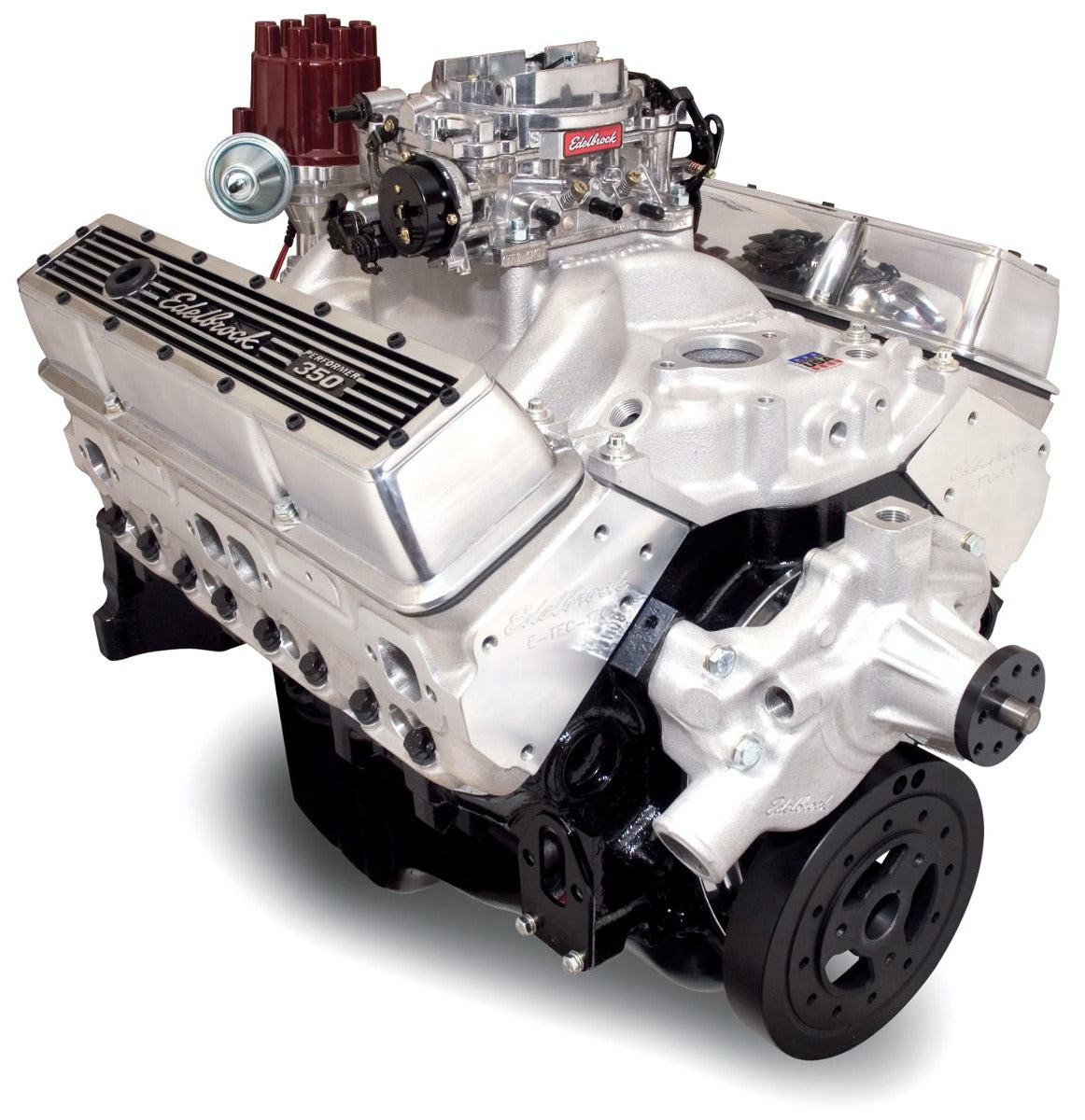 Edelbrock 46410 CRATE ENGINE EDEL/GM 9.0:1 PERF E-TEC W/8810 WP SBC SHORT STYLE