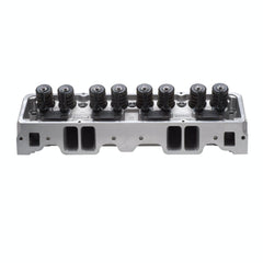 Edelbrock 5085 1pr. CYL HEAD, SBC E-SERIES E-210 64cc FOR HYD FLAT TAPPET CAM COMPLETE