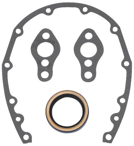 Edelbrock 6997 GASKET and OIL SEAL KIT, SBC TIMING COVER
