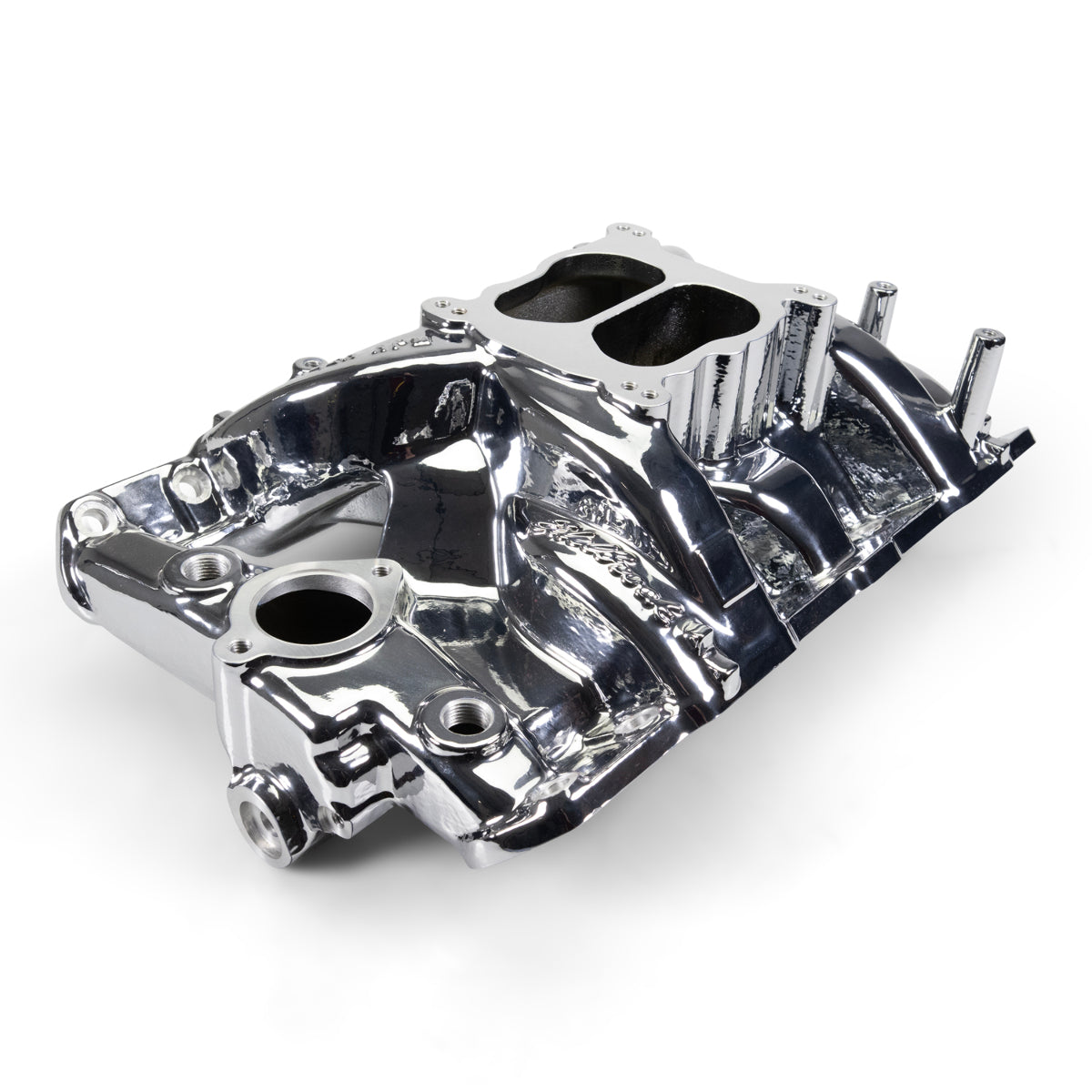 Edelbrock Performer RPM Pontiac 326-455 Intake Manifold, Chrome Plasma Finish PN. 7156-CP