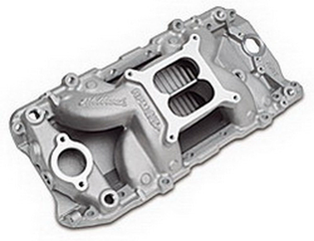 Edelbrock 75611 POLISHED (NR) PERFORMANCE RPM AIR-GAP B/B CHEVY OVAL