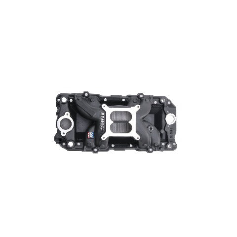 Edelbrock 75613 INTAKE MANIFOLD PERF RPM AIR GAP BBC OVAL PORT NASCAR EDITION W/BLK POWD